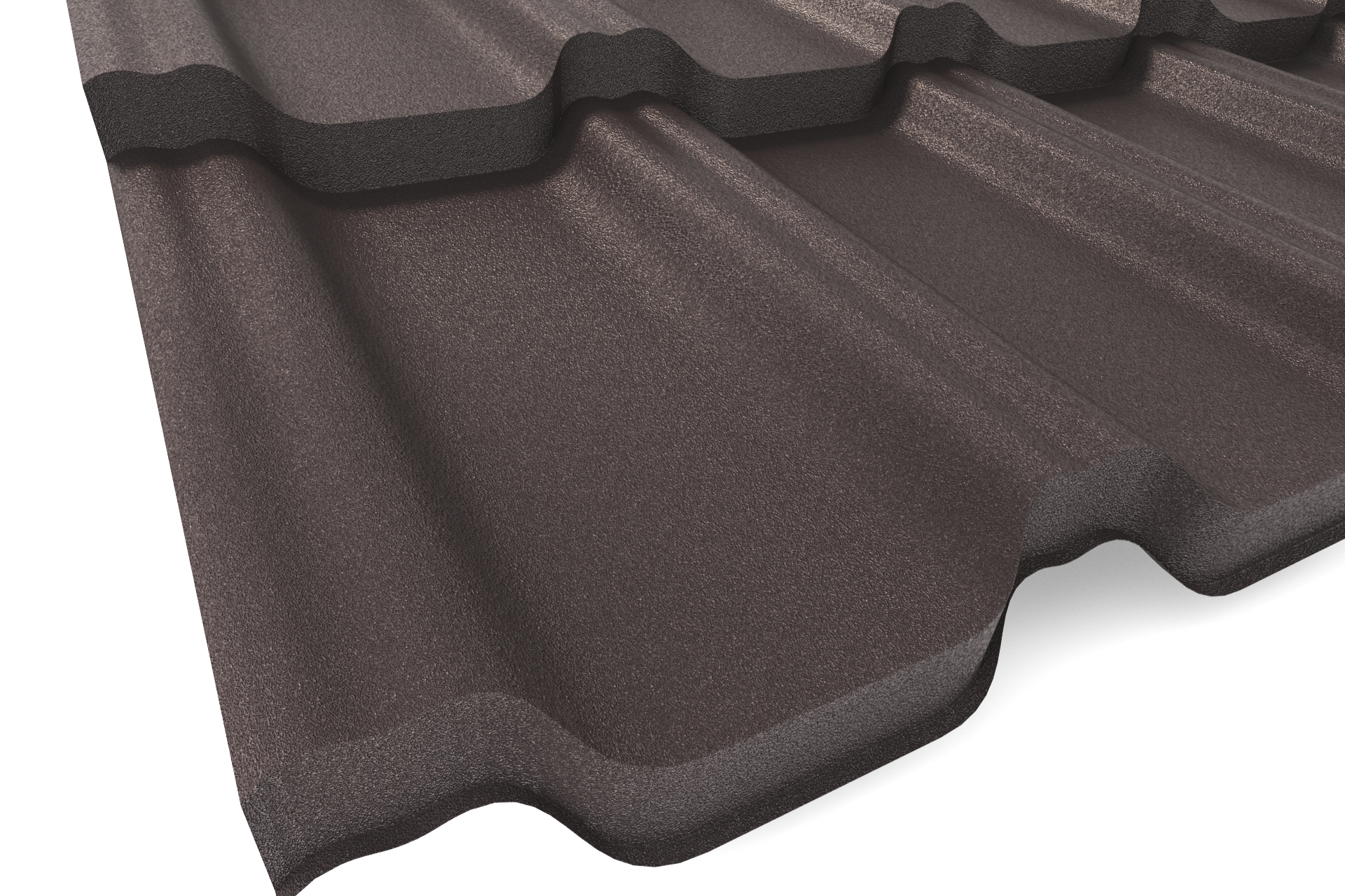 Модульная металлочерепица VICENZA (Виченца) APROFIL, Матовая: Серо-коричневый (VI-МАТ-8019-0.5-15)