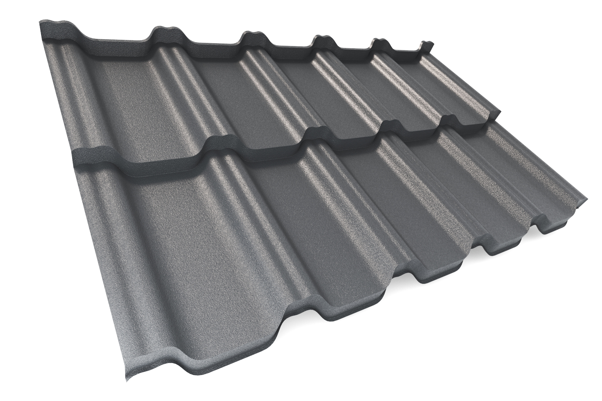 Модульная металлочерепица VICENZA (Виченца) APROFIL, Матовая: Графитовый серый (VI-МАТ-7024-0.4-1)