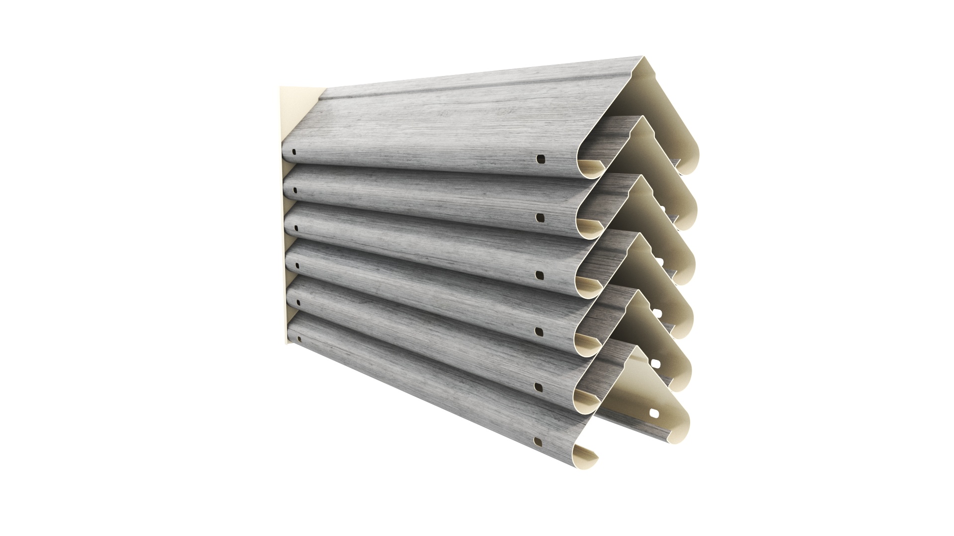 Забор-жалюзи Симметрика APROFIL, Имитация дерева, камня: Белая Хвоя (СИМ-ПАТТЕРН-Белая-Хвоя-0.45-15)