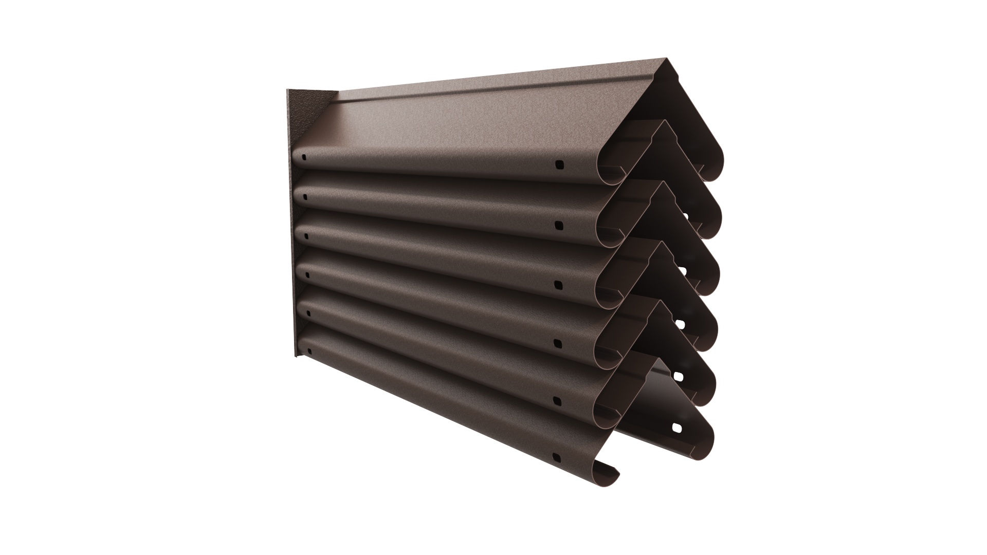 Забор-жалюзи Симметрика APROFIL, Матовая: Шоколадно-коричневый (СИМ-МАТ-8017-0.47-1)