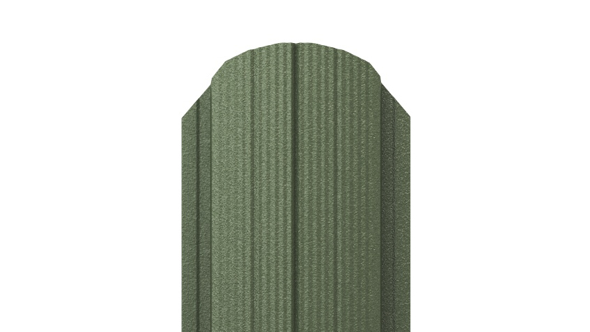 Штакетник Полукруглый APROFIL, 105мм, Матовая: Бутылочно-зеленый (ШП-МАТ-6007-0.47-7)
