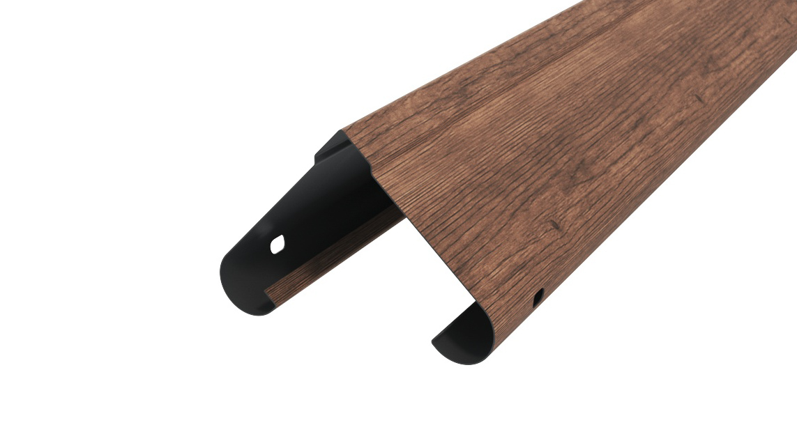 Забор-жалюзи Симметрика APROFIL, Имитация дерева, камня: Maroon (СИМ-ПАТТЕРН-Maroon-0.45-15)