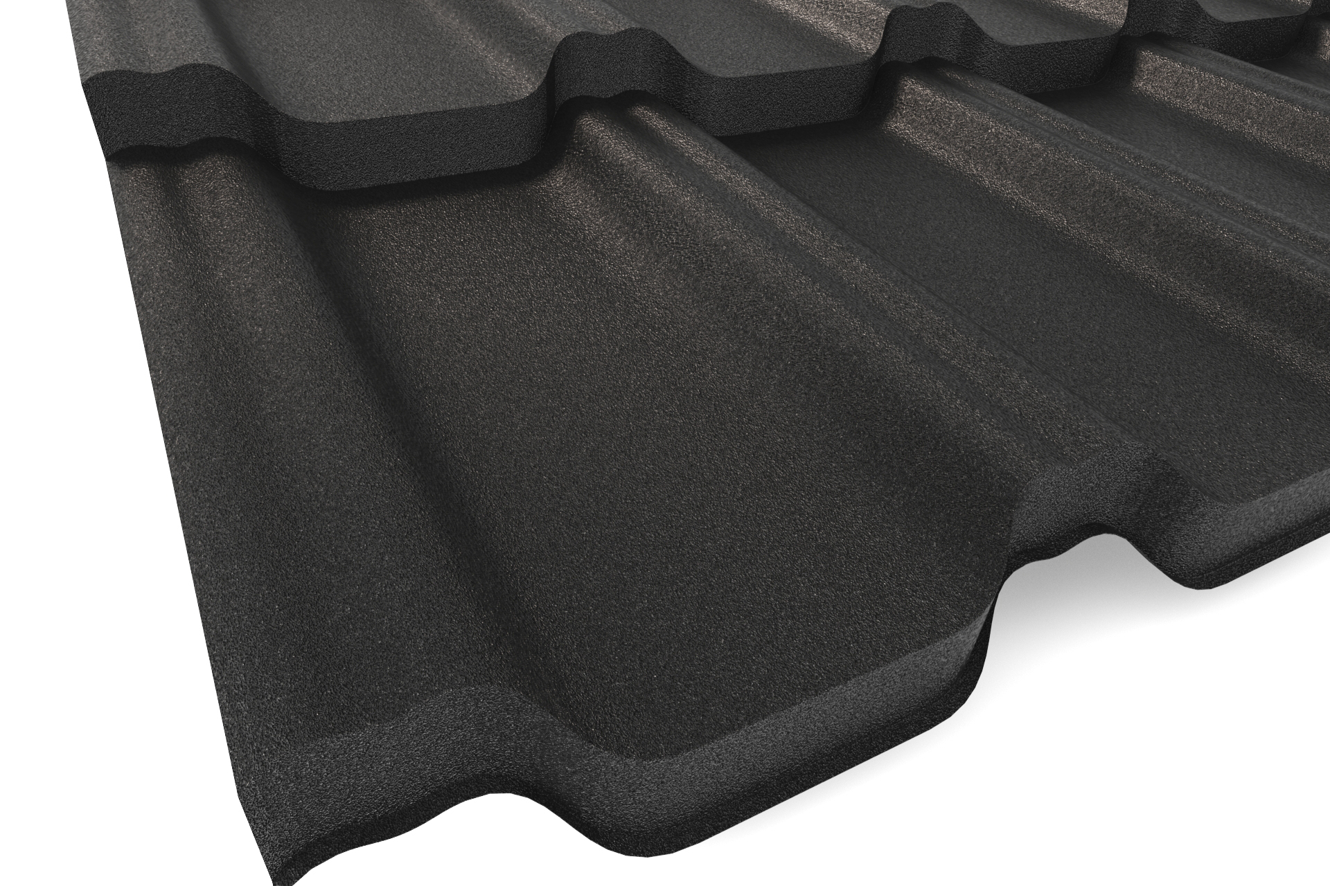 Модульная металлочерепица VICENZA (Виченца) APROFIL, Матовая: Глубокий черный (VI-МАТ-9005-0.47-1)