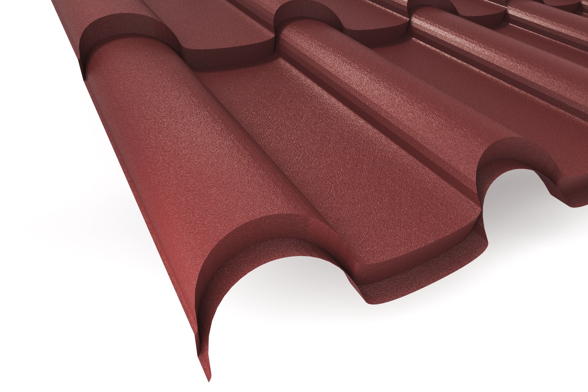 Металлочерепица APROFIL ANDALUSIA (Андалузия), Матовая, Винно-красный, 01.9.3.2/33