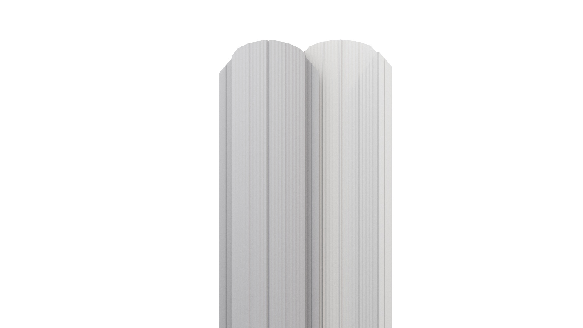 Штакетник Полукруглый APROFIL, 105мм, Полуглянцевая: Сигнальный серый (ШП-ПГЛ-7004-0.45-1)