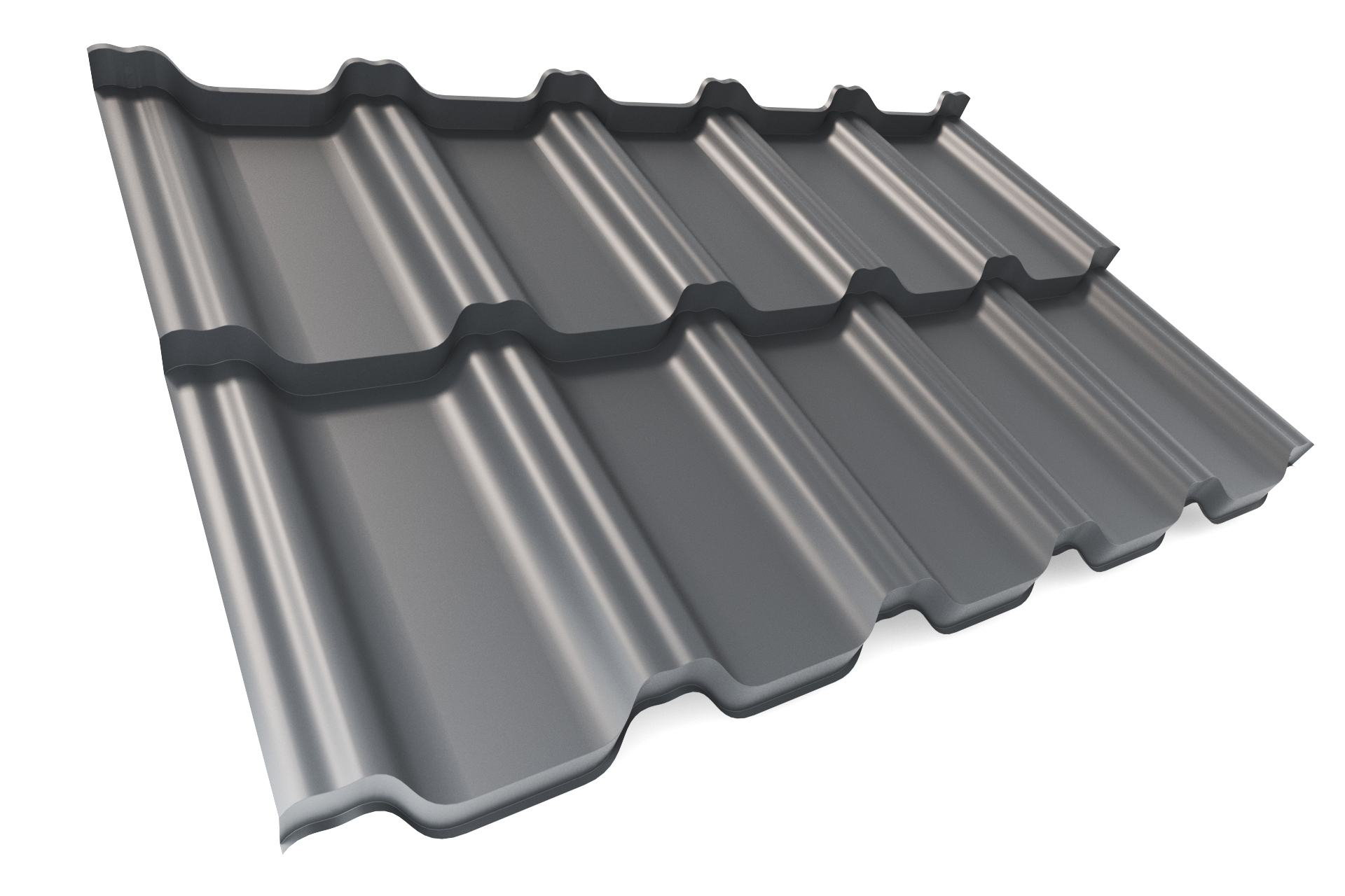 Металлочерепица APROFIL VICENZA (Виченца), Полуглянцевая, Графитовый серый, 01.9.961.2/77