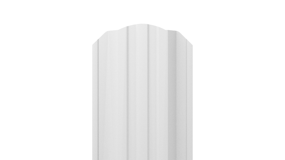 Штакетник Трапециевидный APROFIL, 114мм, Полуглянцевая: Сигнальный белый (ШТ-ПГЛ-9003-0.45-7)