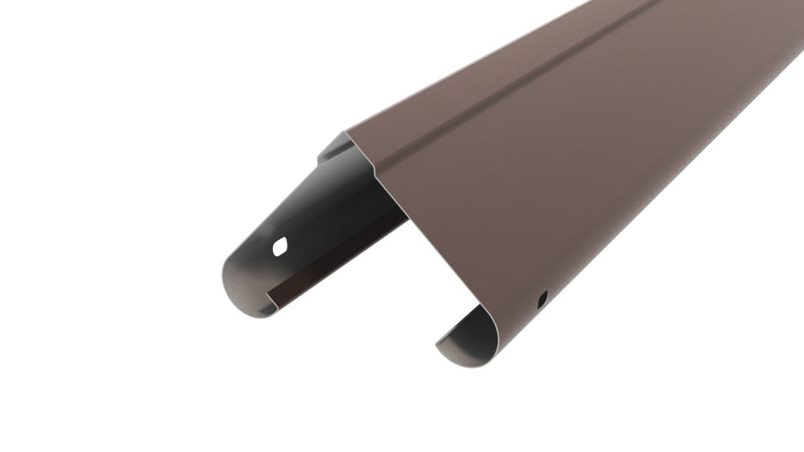 Забор-жалюзи Симметрика APROFIL, Полуглянцевая: Шоколадно-коричневый (СИМ-ПГЛ-8017-0.45-7)