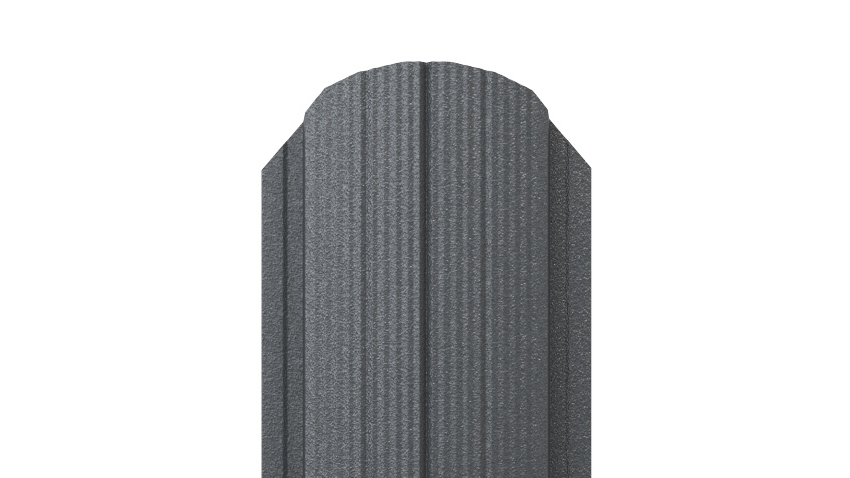 Штакетник Полукруглый APROFIL, 105мм, Матовая: Графитовый серый (ШП-МАТ-7024-0.5-15)