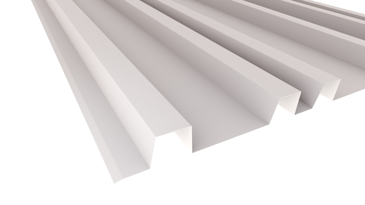 Фасадная дизайнерская панель CANYON C6 APROFIL, Полуглянцевая: Сигнальный серый (CC6-ПГЛ-7004-0.7-7)