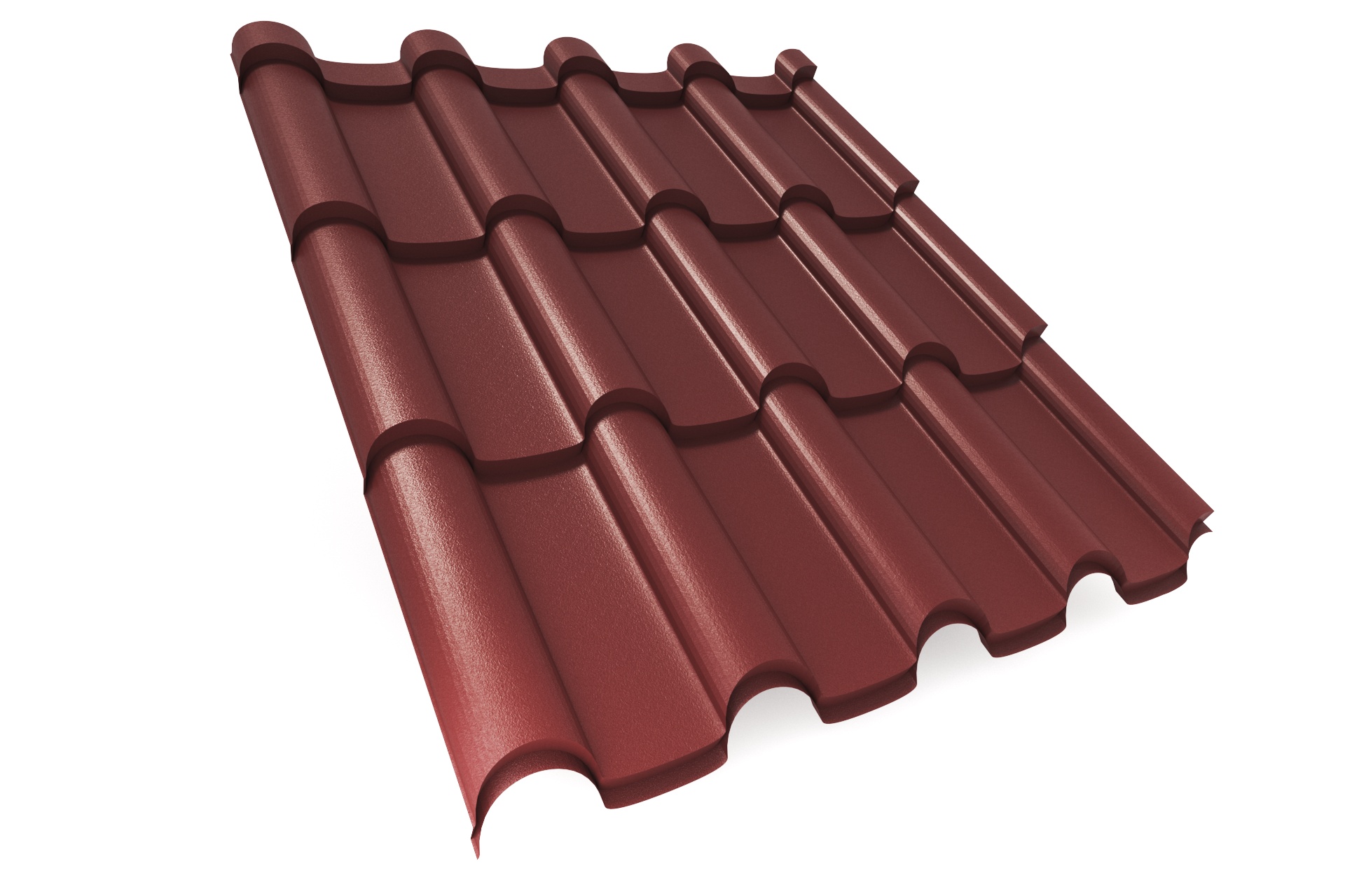 Металлочерепица APROFIL ANDALUSIA (Андалузия), Матовая, Винно-красный, 01.9.3.2/33