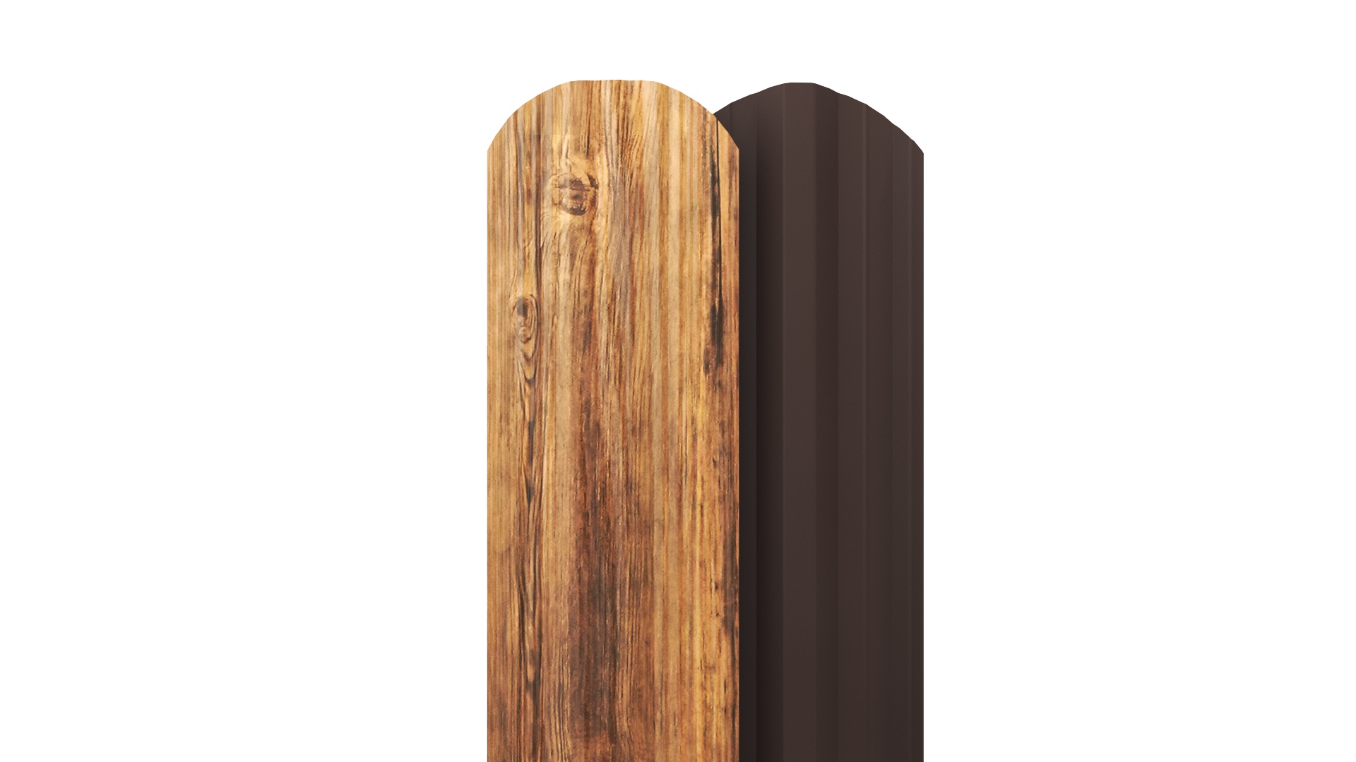 Штакетник М-образный APROFIL, 110мм, Имитация дерева, камня: Multi-Gloss Palisandr (ШМ-ПАТТЕРН-Multi-Gloss-Palisandr-0.45-15)