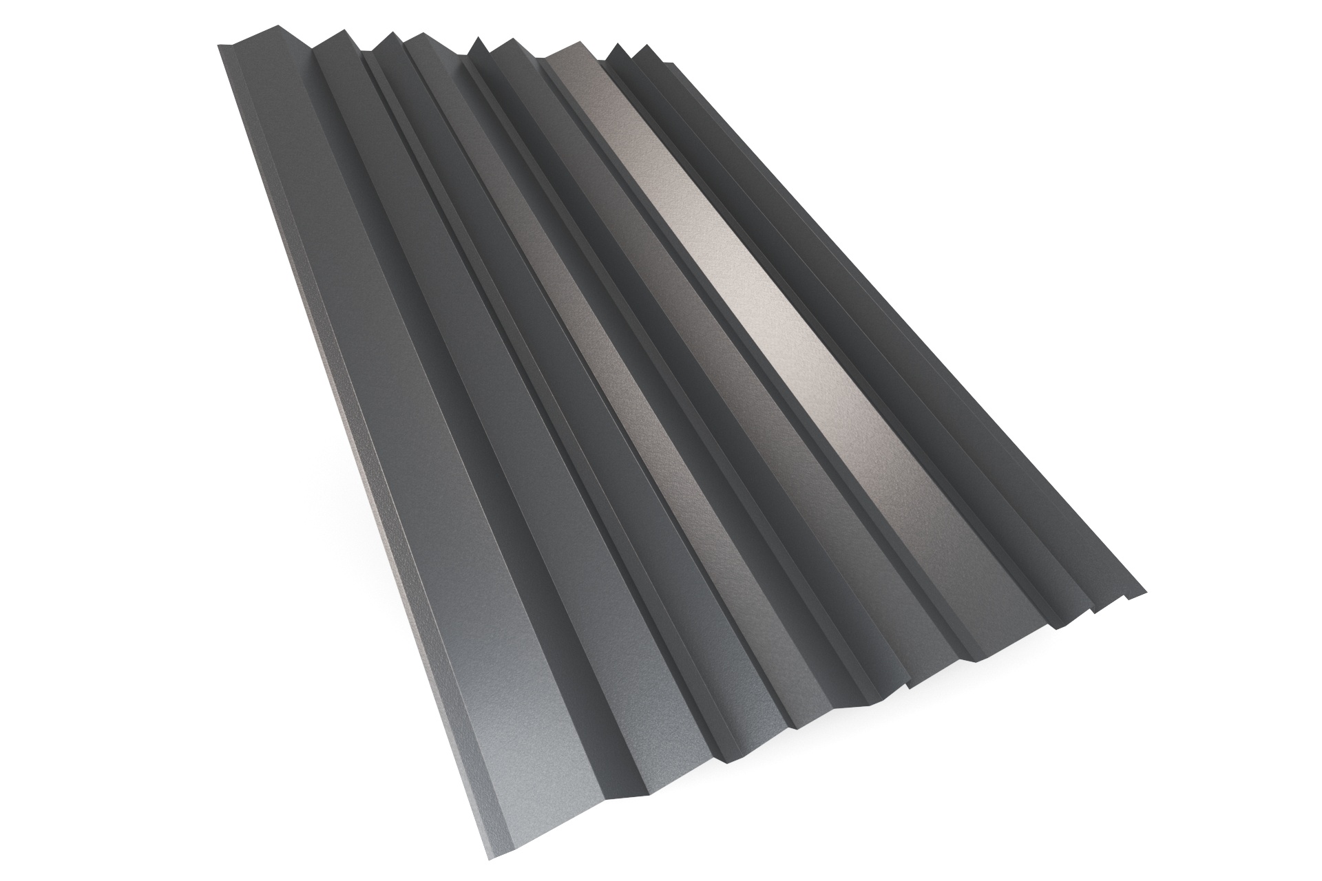 Фасадная дизайнерская панель ALMATAU APROFIL, Матовая: Графитовый серый (ALM1-МАТ-7024-0.7-7)