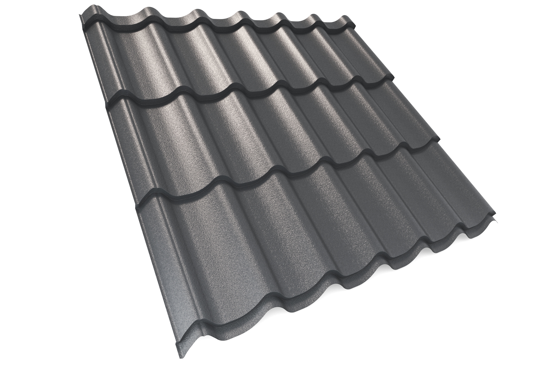 Металлочерепица APROFIL SUPER MONTERREY (Супер Монтеррей), Матовая, Графитовый серый, 01.9.4/1