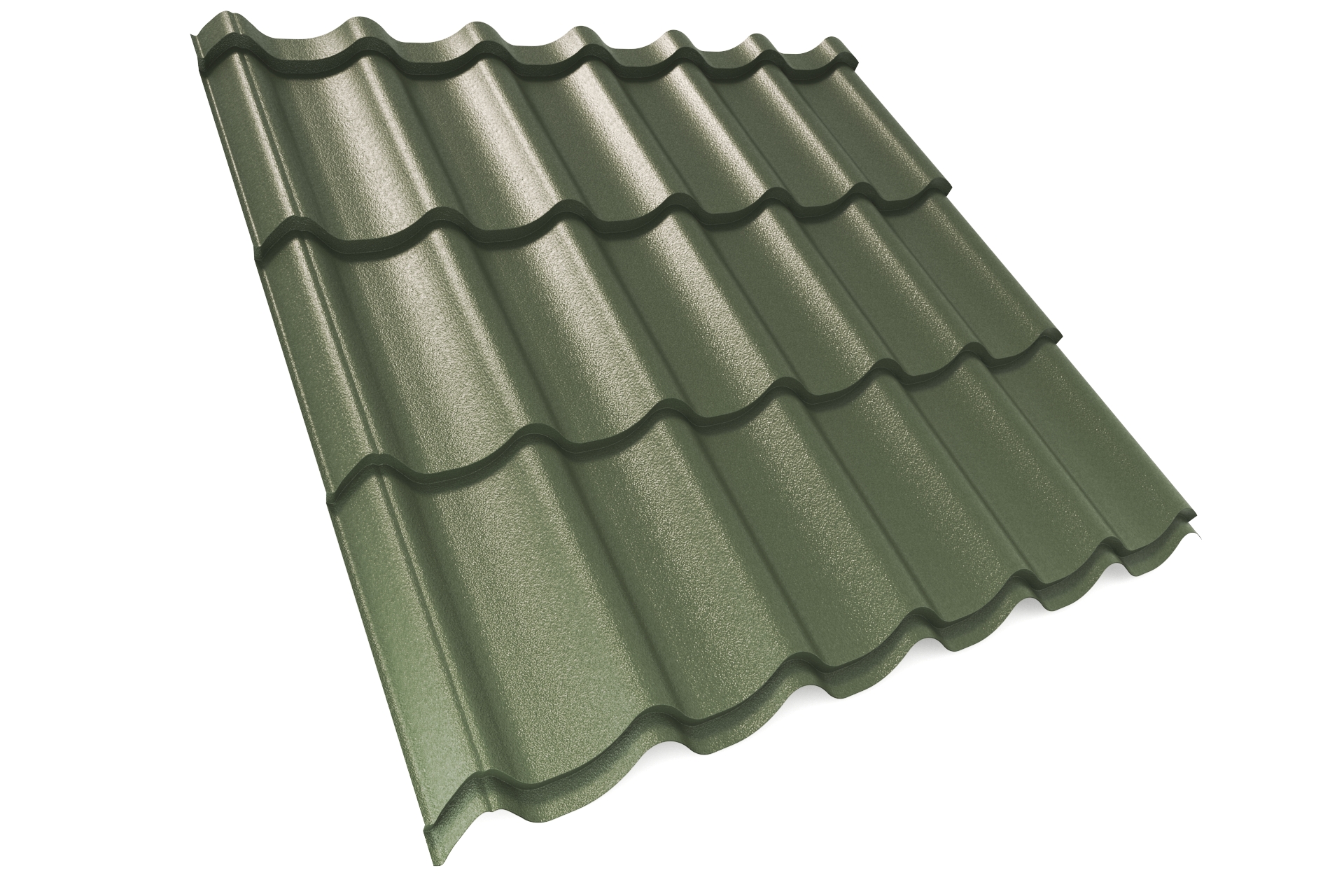 Металлочерепица APROFIL SUPER MONTERREY (Супер Монтеррей), Матовая, Бутылочно-зеленый, 01.9.4/3