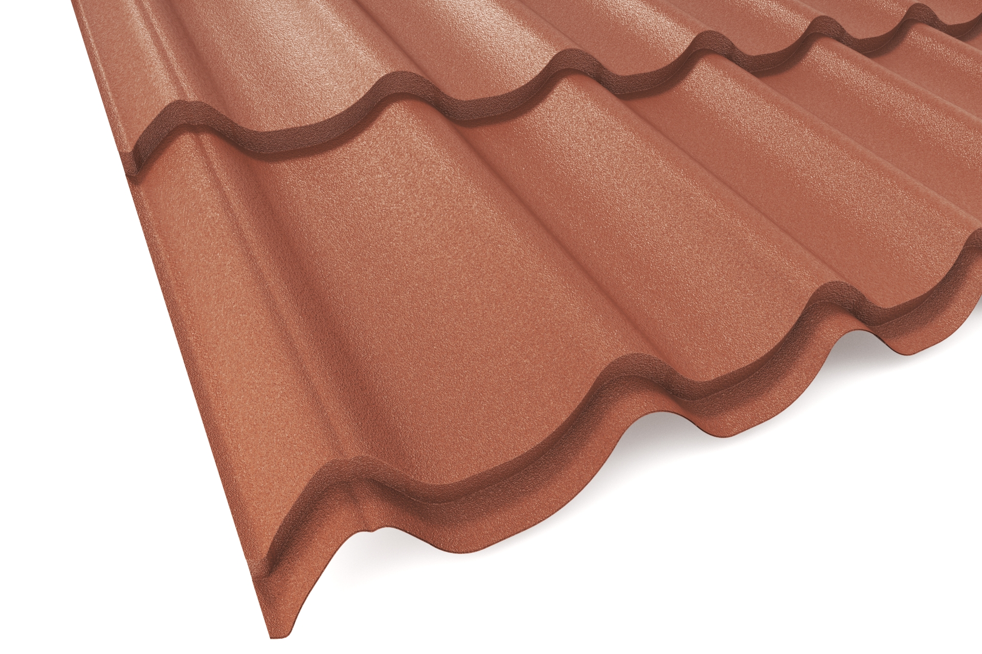 Металлочерепица SUPER MONTERREY (Супер Монтеррей) APROFIL, Матовая: Медно-коричневый (SM-МАТ-8004-0.47-7)