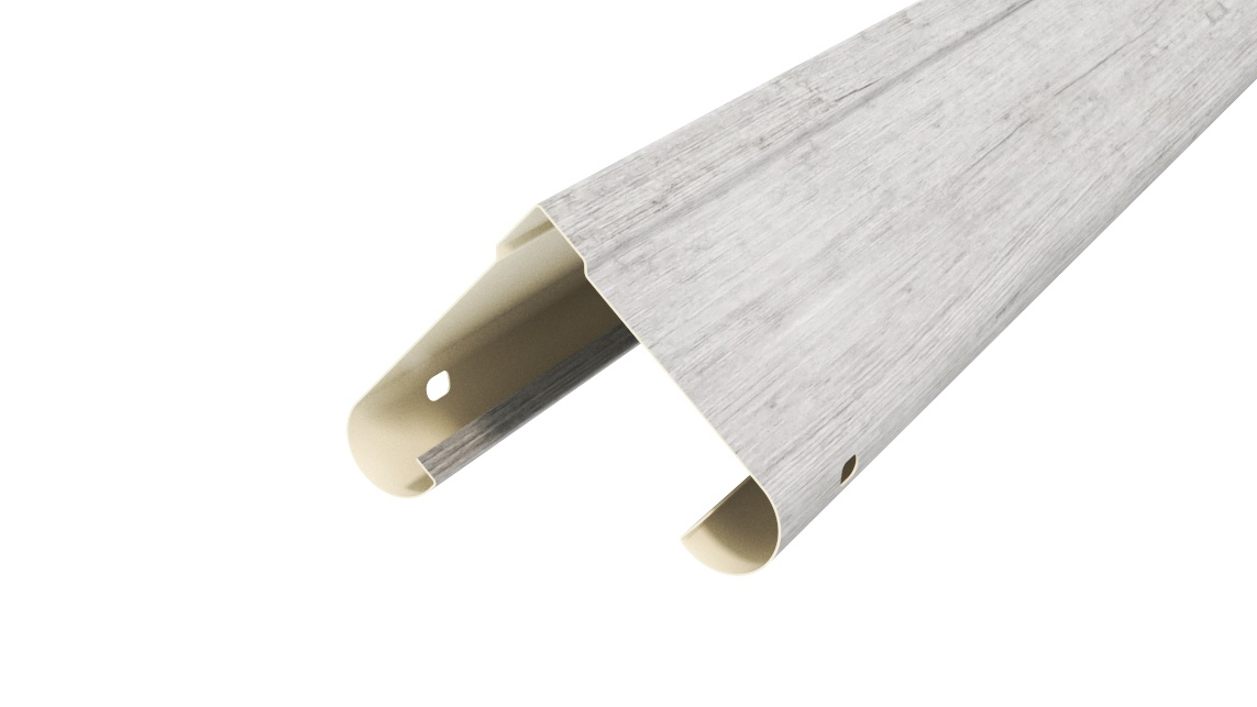 Забор-жалюзи Симметрика APROFIL, Имитация дерева, камня: Белая Хвоя (СИМ-ПАТТЕРН-Белая-Хвоя-0.45-15)