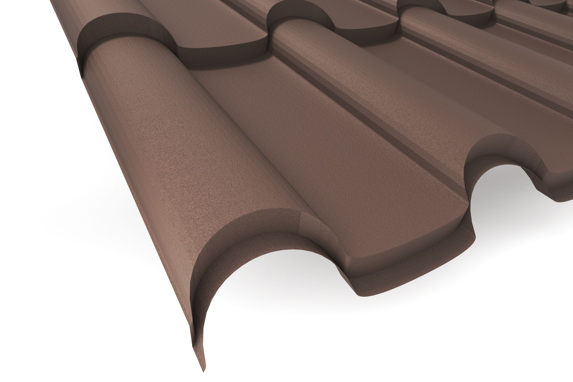 Металлочерепица APROFIL ANDALUSIA (Андалузия), Матовая, Шоколадно-коричневый, 01.9.3.2/24