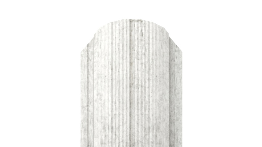 Штакетник Полукруглый APROFIL, 105мм, Имитация дерева, камня: Gray Wood (ШП-ПАТТЕРН-Gray-Wood-0.45-15)