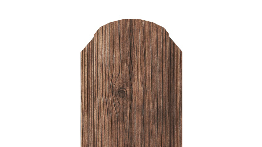 Штакетник Полукруглый APROFIL, 105мм, Имитация дерева, камня: Maroon (ШП-ПАТТЕРН-Maroon-0.45-15)