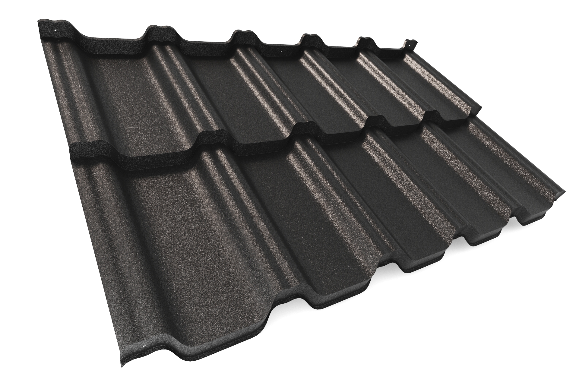 Модульная металлочерепица VICENZA PRO (Виченца Про) APROFIL, Матовая: Глубокий черный (VP-МАТ-9005-0.47-1)