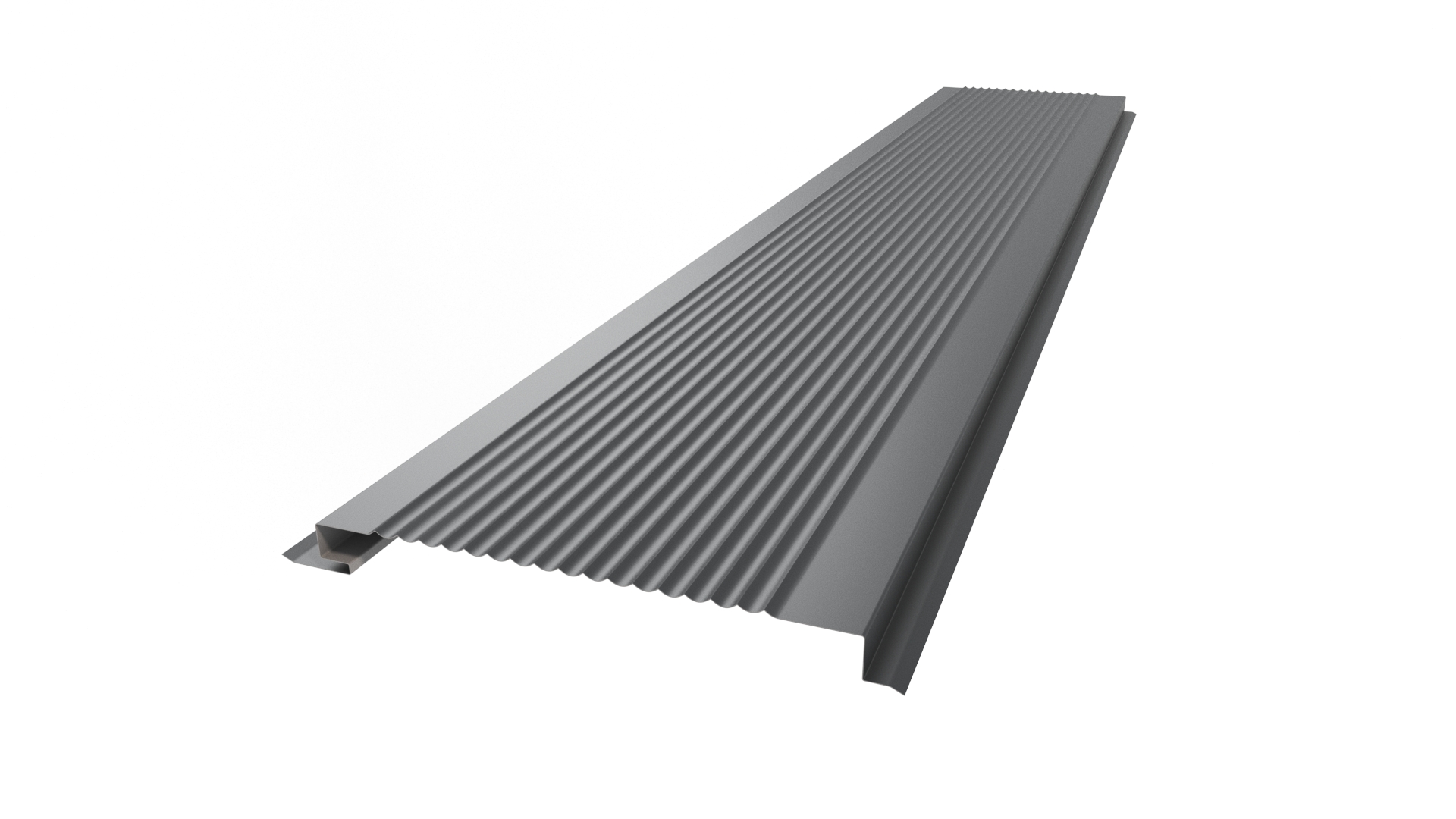 Металлический сайдинг 180 APROFIL, Полуглянцевая: Графитовый серый (С180-ПГЛ-7024-0.45-1)