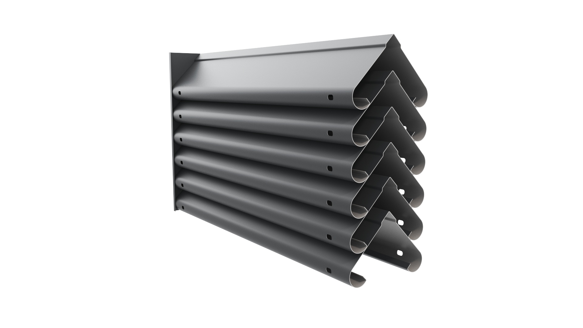 Забор-жалюзи Симметрика APROFIL, Полуглянцевая: Графитовый серый (СИМ-ПГЛ-7024-0.45-7)