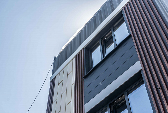 Дизайнерские фасадные панели ALMATAU и ORMAN, Линеарные панели  APROFIL, для бизнеса, банный комплекс, г. Алматы, 2025 