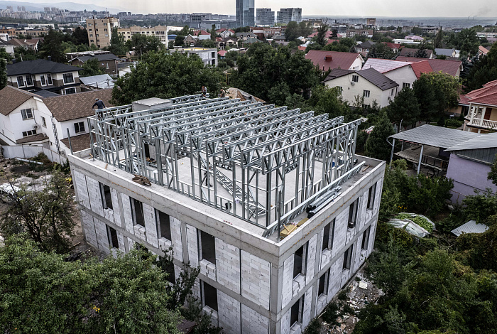 Каркас надстройки офисного здания из ЛСТК APROFIL в городе Алматы